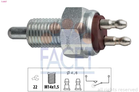 Датчик заднего хода Ford Escort/Sierra/Orion/Transit 1.3i-2 FACET 7.6007