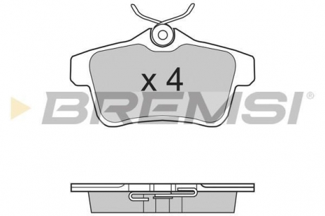 Колодки тормозные задние Citroen C4 09-/Peugeot 3008 09- (TR BREMSI BP3387 (фото 1)