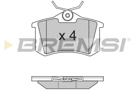 Тормозные колодки зад. Caddy III/IV/Passat/Audi A4/A6 (Lucas BREMSI BP2807