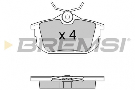 Колодки тормозные задние Mitsubishi Carisma 95-06/Colt 04-12 BREMSI BP2742 (фото 1)