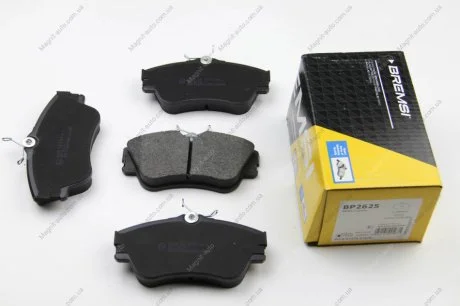 Тормозные колодки перед T4 1.9TD/2.4D >99 (R15)(невент.диск) BREMSI BP2625