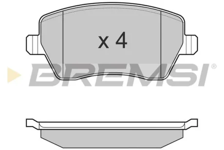 Тормозные колодки перед Kangoo/Logan 08-/Duster 10- (TRW) BREMSI BP3026