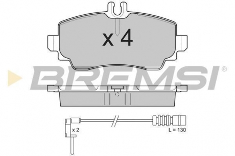 Тормозные колодки передние MB A-class (W168) 97-04 (TRW) BREMSI BP2763 (фото 1)