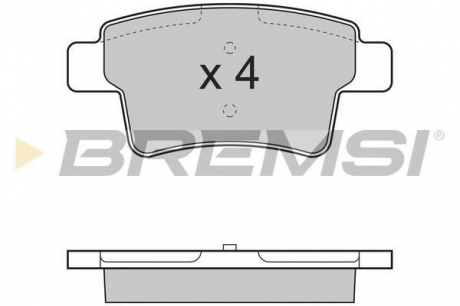 Колодки тормозные задние Citroen C4 Picasso 06- (Bosch) BREMSI BP3331