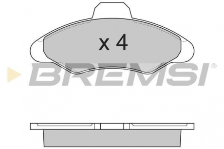Колодки тормозные передние Ford Escort/Fiesta 90-02 BREMSI BP2462 (фото 1)