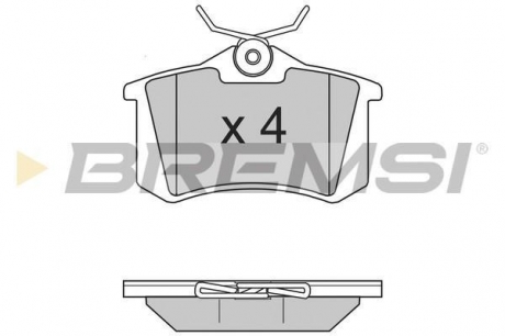Тормозные колодки задние Caddy/Golf/Octavia (TRW) BREMSI BP2806