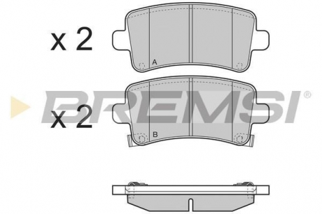 Колодки тормозные задние Opel Insignia 08- (TRW) BREMSI BP3379