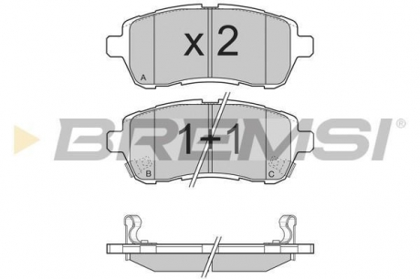 Колодки тормозные передние Ford Fiesta 08- (TRW) BREMSI BP3316 (фото 1)
