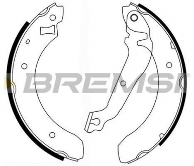 Колодки тормозные задние Ford Siera 82-93 (TRW) BREMSI GF0215 (фото 1)
