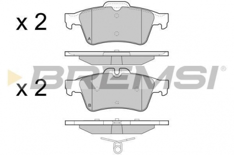 Колодки тормозные задние Peugeot 508 10- (ATE) BREMSI BP3465 (фото 1)