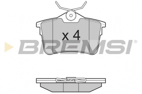 Тормозные колодки задние Berlingo/Partner 08- BREMSI BP3386
