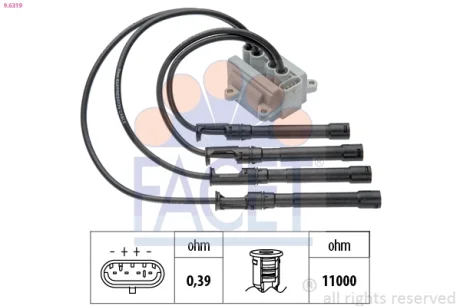 Катушка воспаления SANDERO/LOGAN 1.2 16V 06- Facet FACET 9.6319