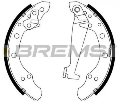 Тормозные колодки задние Caddy II (200x40) BREMSI GF0556