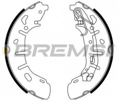 Тормозные колодки зад. Doblo 10- (барабан) BREMSI GF0148 (фото 1)