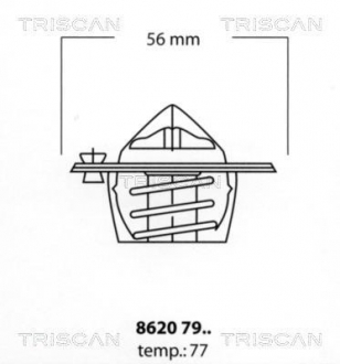 Термостат системи охолодження двигуна TRISCAN 8620 7977