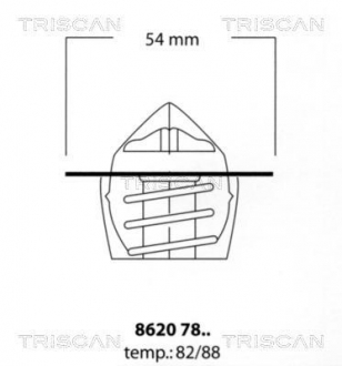Термостат системи охолодження двигуна TRISCAN 8620 7882
