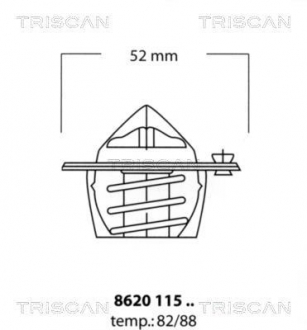 Термостат системи охолодження двигуна TRISCAN 8620 11582