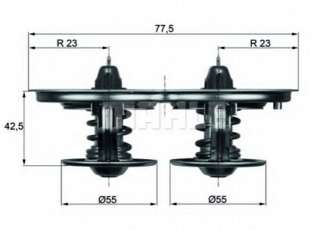 Термостат системи охолодження двигуна MAHLE / KNECHT TX 32/1 D