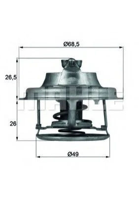 Термостат системи охолодження двигуна MAHLE / KNECHT TX 102 82 D (фото 1)