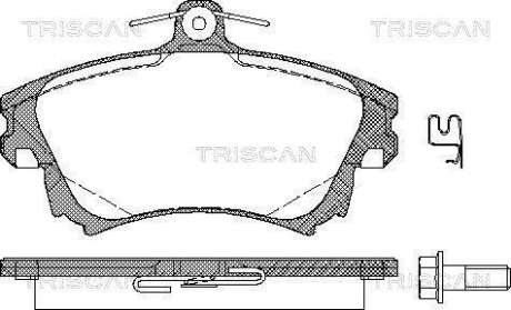 Колодки гальмівні для дискових гальм TRISCAN 8110 27005 (фото 1)