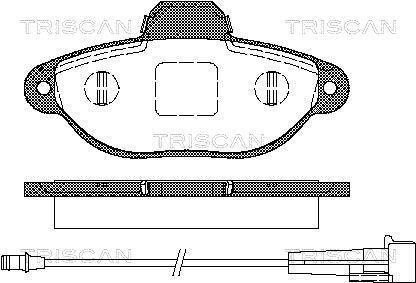 Колодки гальмівні для дискових гальм TRISCAN 8110 15176 (фото 1)
