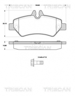 Колодки гальмівні для дискових гальм TRISCAN 8110 10558