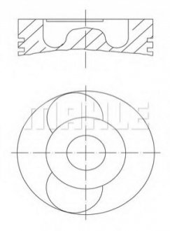 Поршень двигуна MAHLE / KNECHT 061 53 00 (фото 1)