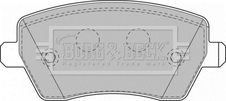 - Гальмівні колодки до дисків BORG & BECK BBP1807 (фото 1)