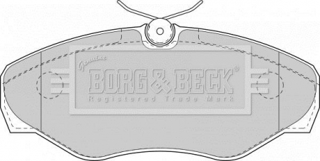 - Гальмівні колодки до дисків BORG & BECK BBP1812 (фото 1)