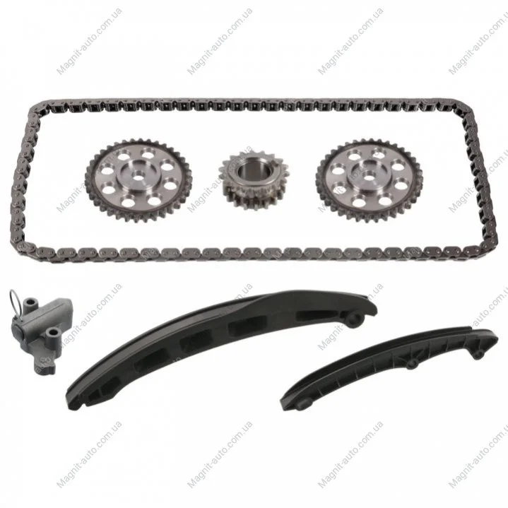 Ланцюг приводу ГРМ (к-кт) FABIA II/POLO 1.4-1.6 02-22 (з шестернями) FEBI BILSTEIN ="171593" (фото 1)