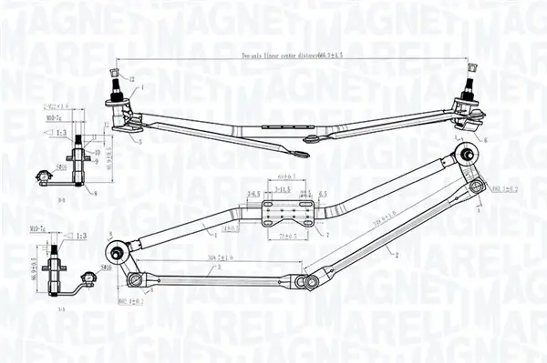 Механізм склоочисника MAGNETI MARELLI 085570170010 (фото 1)