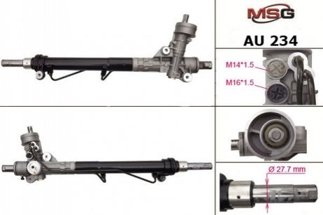 Кермова рейка з г/п AUDI A4 (8E2, B6) 00-04,A4 Avant (8E5, B6) 01-04,A4 (8H7, B6, 8HE) 03-05 MSG AU 234