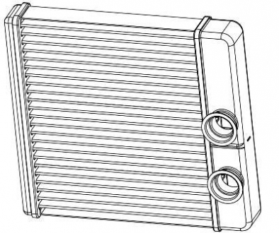 Радиатор отопителя 2190 ГРАНТА (15-) (тип KDAC) (алюм) LUZAR LRh 0194