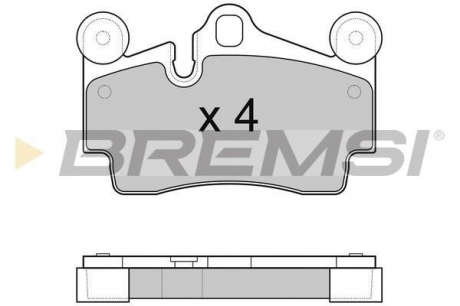 Тормозные колодки зад. Audi Q7/Touareg/Cayenne (Brembo) (112 BREMSI BP3097 (фото 1)
