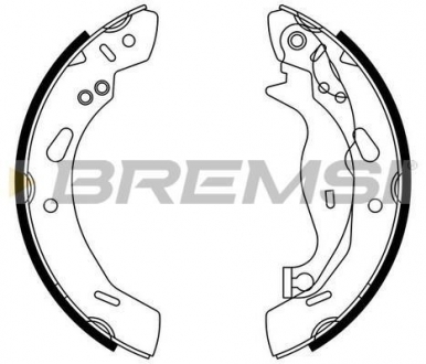 Колодки тормозные задние Ford Fiesta VI 08- (TRW) BREMSI GF0249 (фото 1)