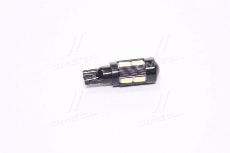 Лампа LED б/ц габарит,панель приладiв, салон 12V T10 (W5W) W2.1x9.5D 10SMD CANBUS WHITE <> TEMPEST Tmp-L1180CH