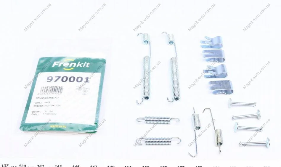 Комплект пружинок колодок стояночного гальма FRENKIT 970001 (фото 1)
