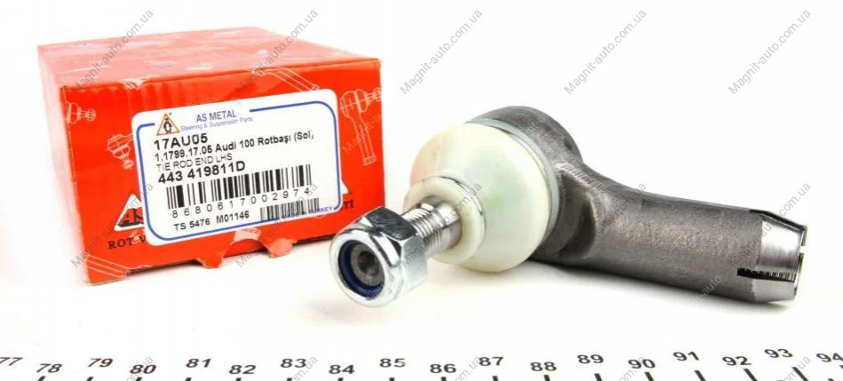 Наконечник рульової тяги Audi 100/A6 -97 Л. ASMETAL 17AU05 (фото 1)