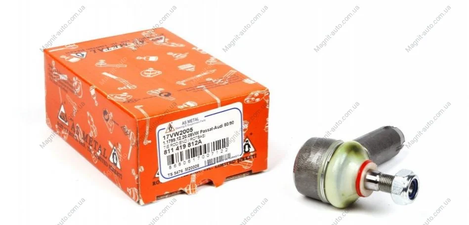 Наконечник рулевой тяги Audi 80/90 Passat 78-88 ASMETAL 17VW2005 (фото 1)