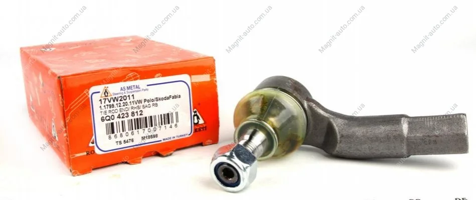 Наконечник рульової тяги Fabia/Polo/Cordoba 01-/Chery Amulet/Karry 03- Пр. ASMETAL 17VW2011 (фото 1)