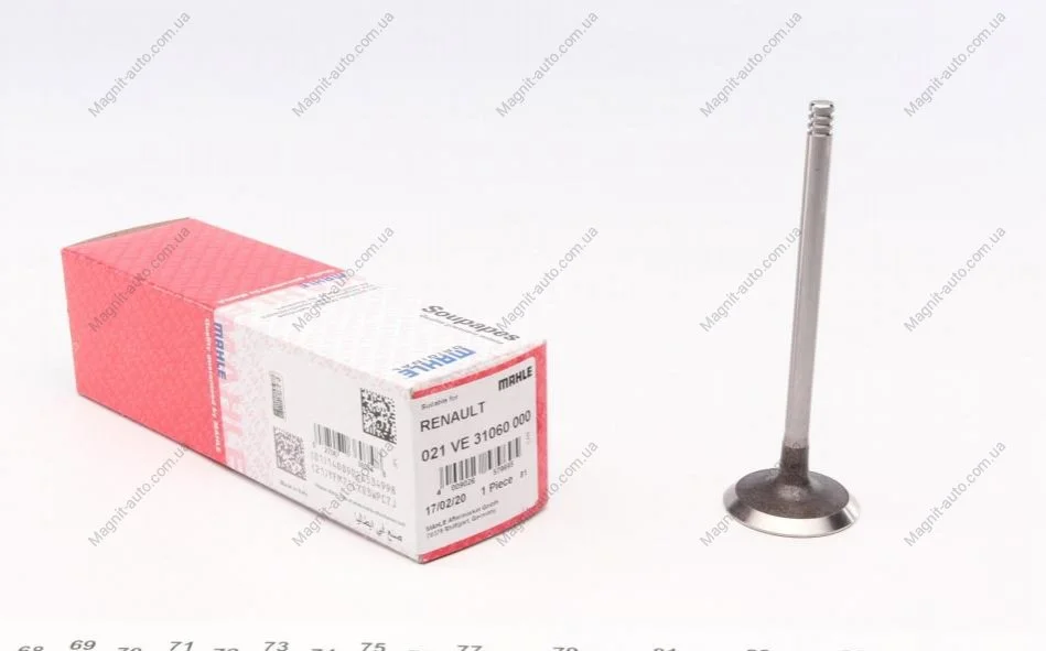 Клапан впуск Kangoo 1.5dCi 01- MAHLE / KNECHT 021 VE 31060 000 (фото 1)