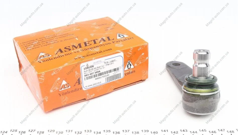 Опора шаровая (передняя/снизу) Audi 80/90 86-91 (-ГУ) Л. ASMETAL 10AU06 (фото 1)