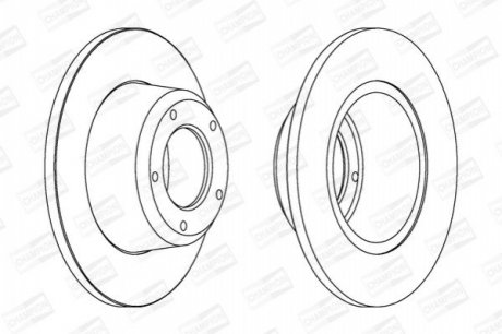 LANDROVER Диск тормозной передн. Defender,Discovery,Range Rover 86- CHAMPION 561352CH