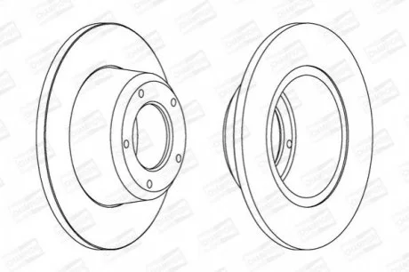 LANDROVER Диск тормозной передн. Defender,Discovery,Range Rover 86- CHAMPION 561352CH