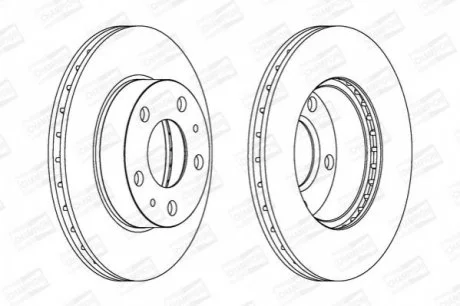 FIAT Диск тормозной передн. Ducato 02 - (300*24),Citroen,Peugeot CHAMPION 563021CH