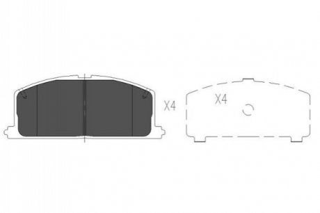 PARTS TOYOTA Тормозные колодки перед.Carina II,Corolla,Camry, Corona KAVO KBP-9109