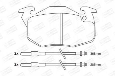 CITROEN Тормозные колодки передние ZX 91-,Peugeot,Renault Clio CHAMPION 571525CH