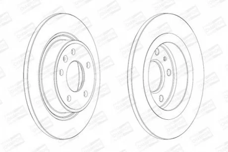 OPEL Диск тормозной задн.Astra J, Chevrolet Cruze (16") CHAMPION 562640CH