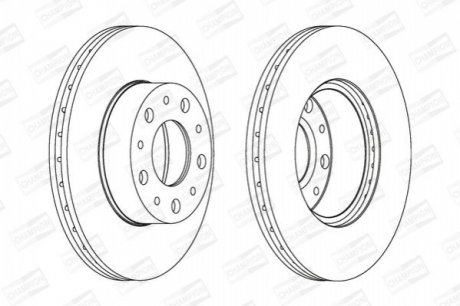 FIAT Диск тормозной передн.Ducato,Citroen Jumper,Peugeot 94- CHAMPION 561984CH