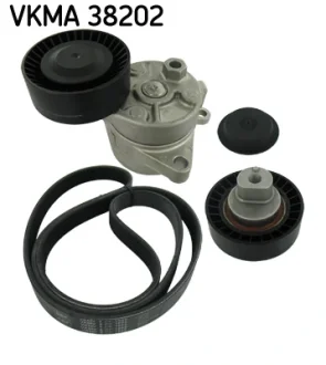 VW К-т поліклінового ременя (рем. +2 ролика) BMW E34 (M50) 2,0-2,5 SKF VKMA 38202